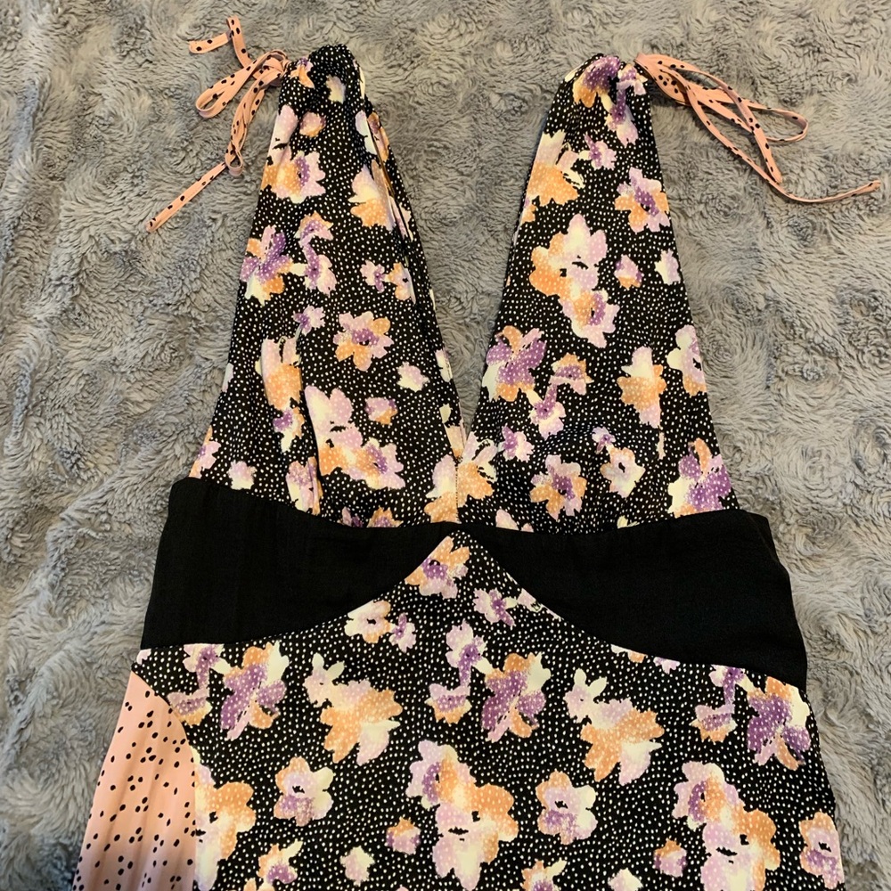 Urban Outfitters Floral Silk Midi Dress